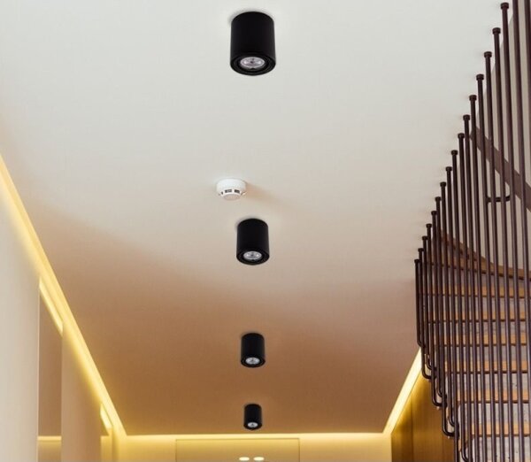 LED Bodové svítidlo TUBA 1xGU10/5W/230V 2700K černá