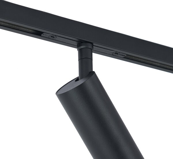 Moderní bodové svítidlo černé pro 1fázový kolejnicový systém GU10 35mm - Slimline Uzzy