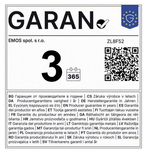 EMOS LED žárovka Basic MR16 bílá / GU10 / 10W (72W) / 1000 lm / teplá bílá