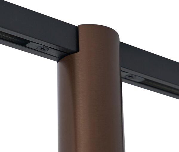 Moderní bodové svítidlo tmavě bronzové pro kolejnicový systém 1fázový GU10 35mm - Slimline Nubee Honey