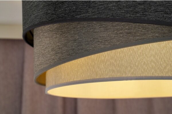 Duolla - Lustr na lanku KOBO 1xE27/15W/230V pr. 45 cm antracit/šedá/bílá