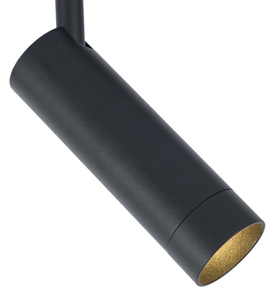 Moderní bodové svítidlo černé pro 1fázový kolejnicový systém GU10 35mm - Slimline Uzzy