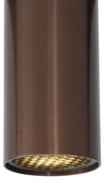 Moderní bodové svítidlo tmavě bronzové pro kolejnicový systém 1fázový GU10 35mm - Slimline Nubee Honey