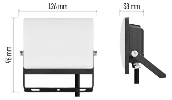 EMOS Lighting LED reflektor TAMBO EVO, 20 W, 2000 lm, IP65, černý