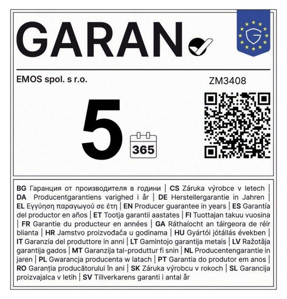 EMOS LED přisazené svítidlo TIVI, A CLASS, kruhové bílé 12,5W, IP44, neutrální bílá
