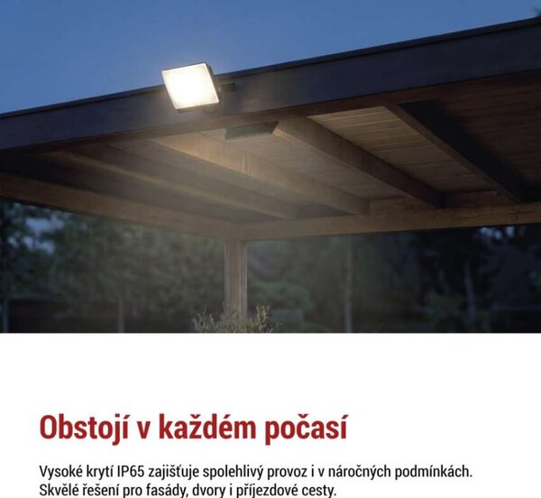EMOS Lighting LED reflektor TAMBO EVO, 30 W, 3000 lm, IP65, černý