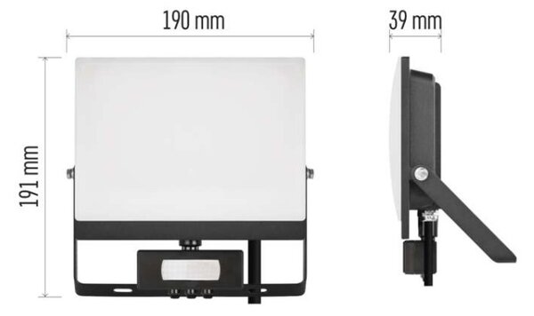 EMOS Lighting LED reflektor TAMBO EVO se senzorem pohybu, 50 W, 5000 lm, IP44, černý