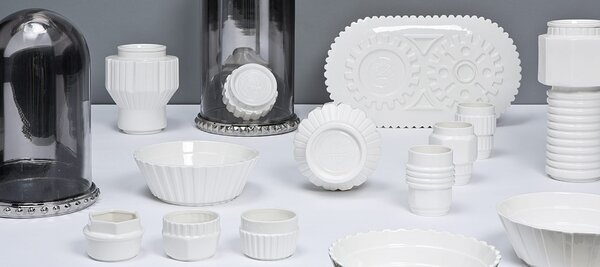 Seletti designový set 3 dezertních talířů Machine Collection