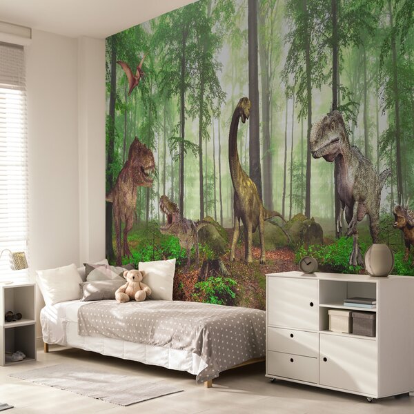 Fototapeta Skupina dinosaurů v lese, Dětské fototapety, Populární fototapety, u60039 - Tapeko.co.cz