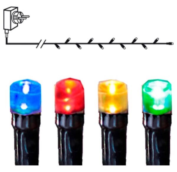 Eglo 410711 - LED Venkovní řetěz SERIE LED 80xLED 8m IP44 multicolor