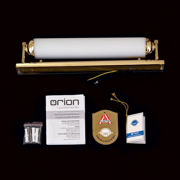 Orion Soff_3-464/2_Gold Stylové nástěnné svítidlo WIENER NOSTALGIE zlaté 42cm