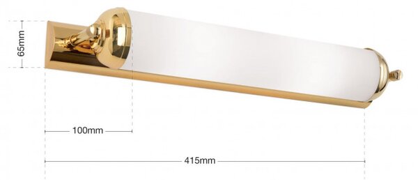 Orion Soff_3-464/2_Gold Stylové nástěnné svítidlo WIENER NOSTALGIE zlaté 42cm