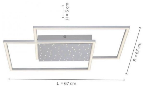 Paul Neuhaus 6024-55 - LED Stmívatelný přisazený lustr YUKI LED/49W/230V + DO