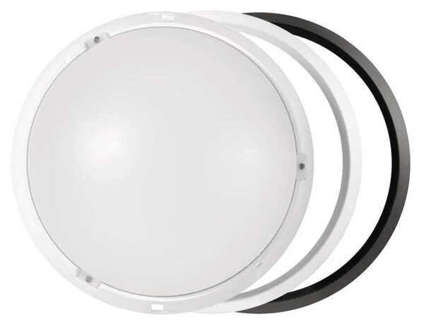Emos lighting LED přisazené svítidlo ZURI, kruhové černá/bílá 14W teplá bílá, IP54 1539071140