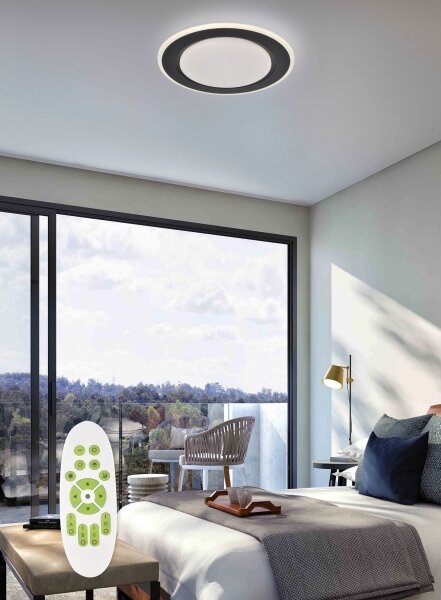 Top Light - LED Stmívatelné stropní svítidlo NORMAN LED/51W/230V černá + DO