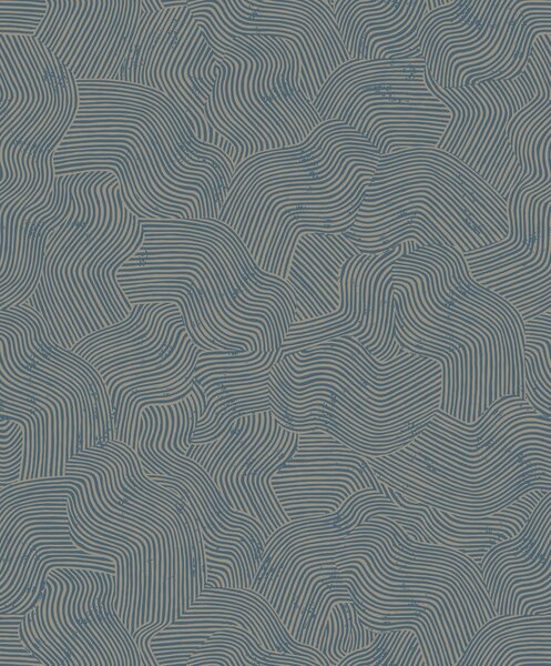 Modro-zlatá geometrická vliesová tapeta na zeď, BA26092, Brazil, Decoprint