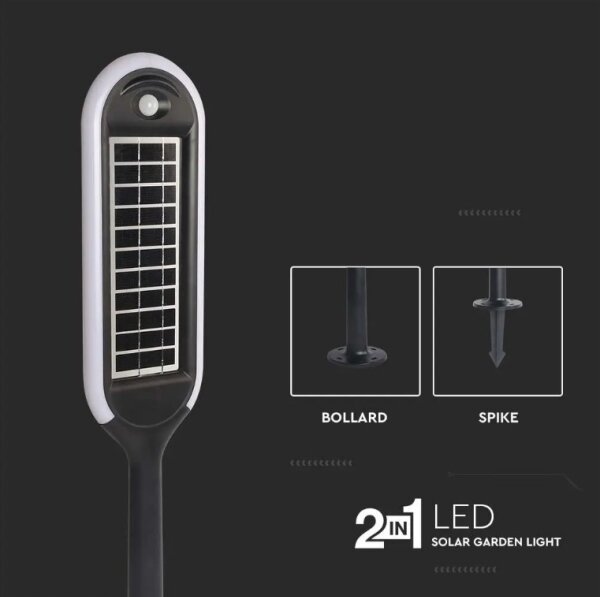 LED Solární lampa se senzorem BOLLARD LED/5W/5,5V 70 cm 3000K IP65 2000 mAh