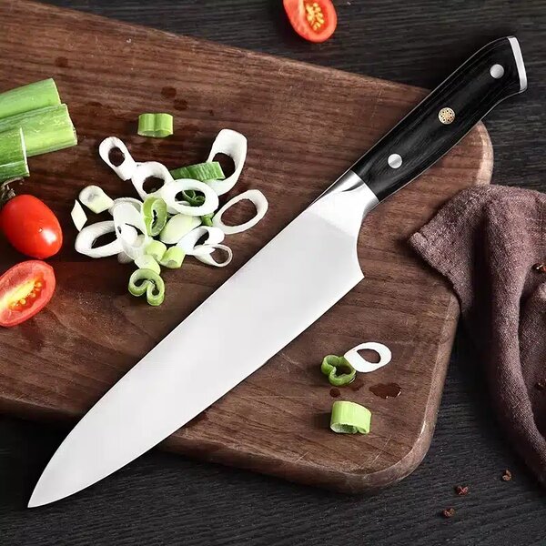 Kuchyňský nůž šéfkuchař Hanzo Black DE SaKuRo 20 cm