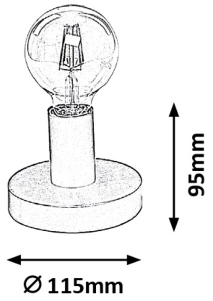 Rabalux 6569 - Stolní lampa BOWIE 1xE27/60W/230V