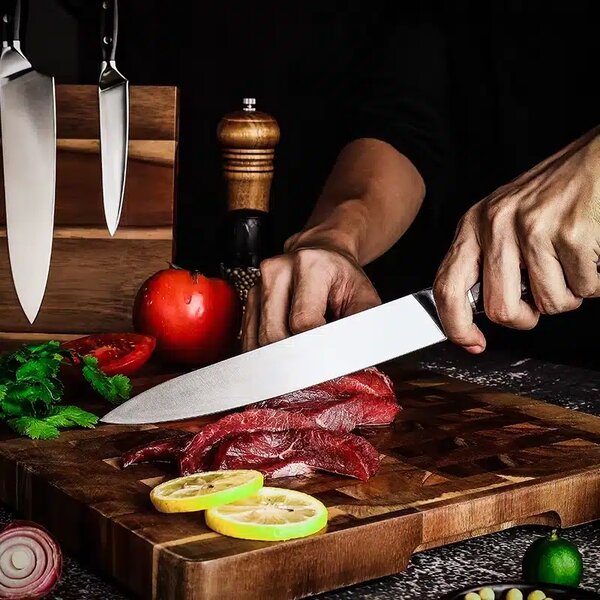 Kuchyňský nůž na maso Hanzo Black DE SaKuRo 20 cm