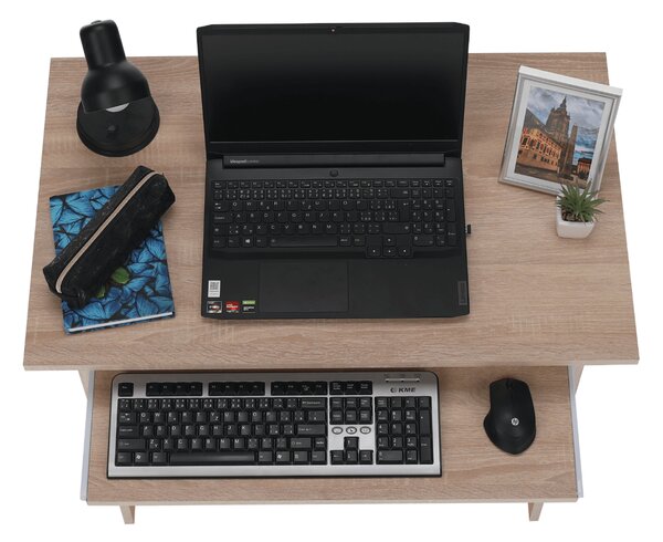 KONDELA PC stůl, dub sonoma, VERNER NEW