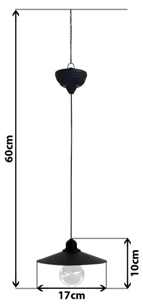 LED Solární lustr na lanku DINA 1,2V 200 mAh IP44
