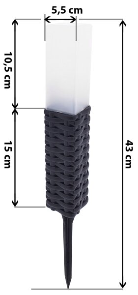 LED Solární lampa RABBIA LED/1,2V 300 mAh IP44