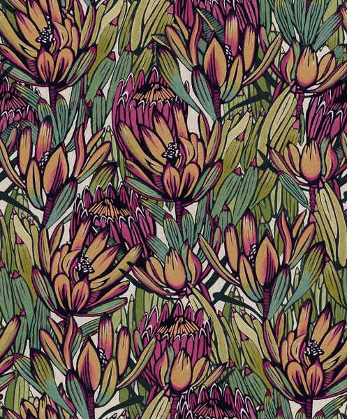 Květinová vliesová tapeta na zeď, BA26033, Brazil, Decoprint