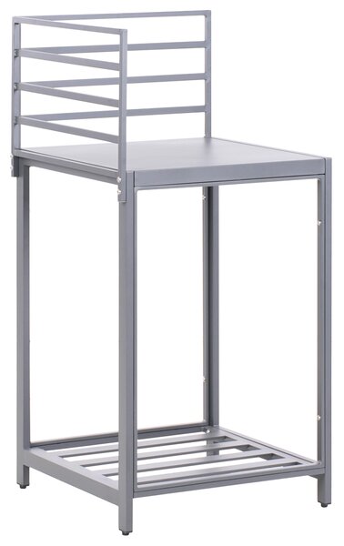 4dílná venkovní kuchyňská souprava s dřezem MIRADOR Umělý ratan Šedá