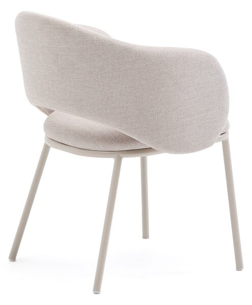 Krémové čalouněné jídelní křeslo Maina – Kave Home