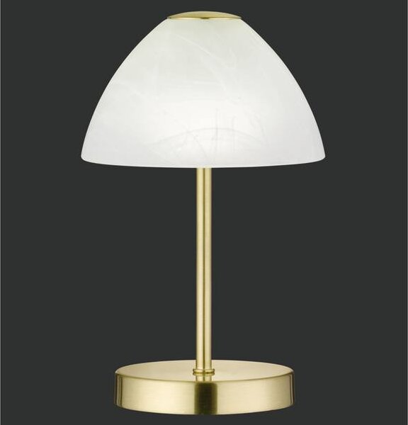 Stolní LED lampa TOUCH ME QUEEN mosaz/alabastrové sklo
