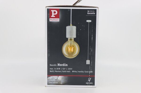 Paulmann 79750 - 1xE27/20W Lustr na lanku NORDIN 230V