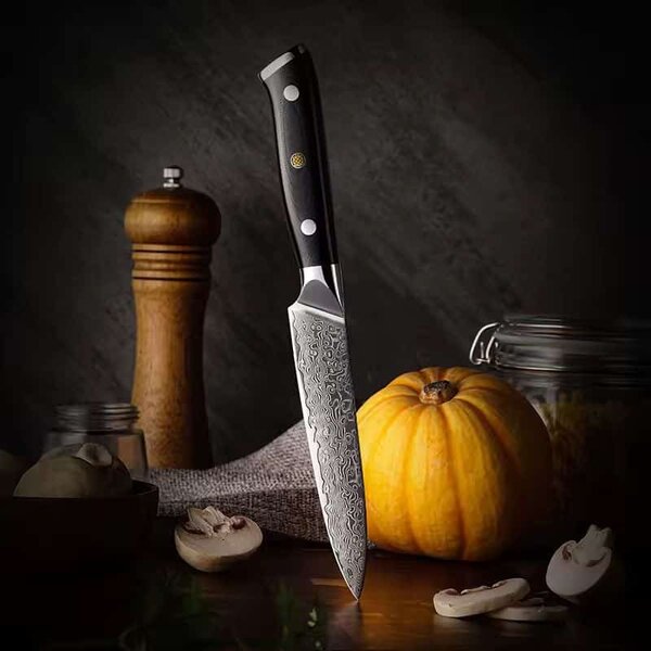 Víceúčelový nůž z damaškové oceli SaKuRo G10 12,7 cm