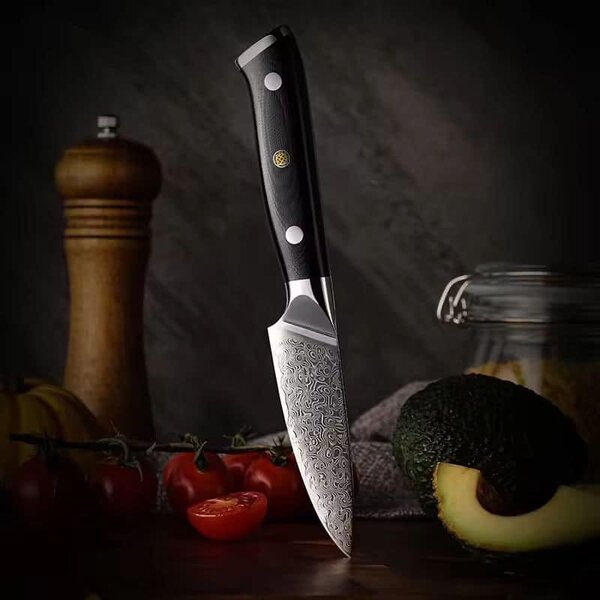 Loupací nůž z damaškové oceli SaKuRo G10 8,9 cm
