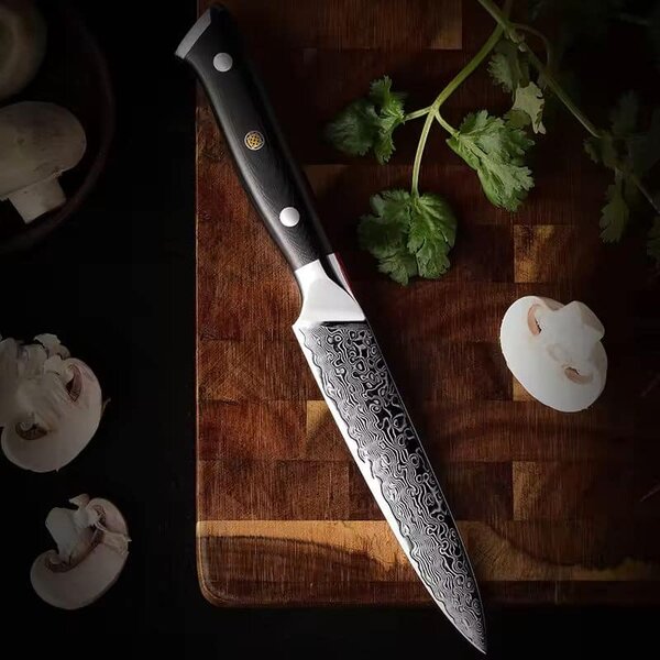 Víceúčelový nůž z damaškové oceli SaKuRo G10 12,7 cm