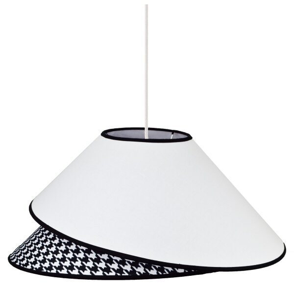 Duolla - Lustr na lanku COCO 1xE27/40W/230V pr. 50 cm bílá/černá