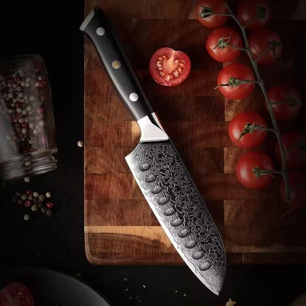 Santoku nůž z damaškové oceli SaKuRo G10 12,7 cm
