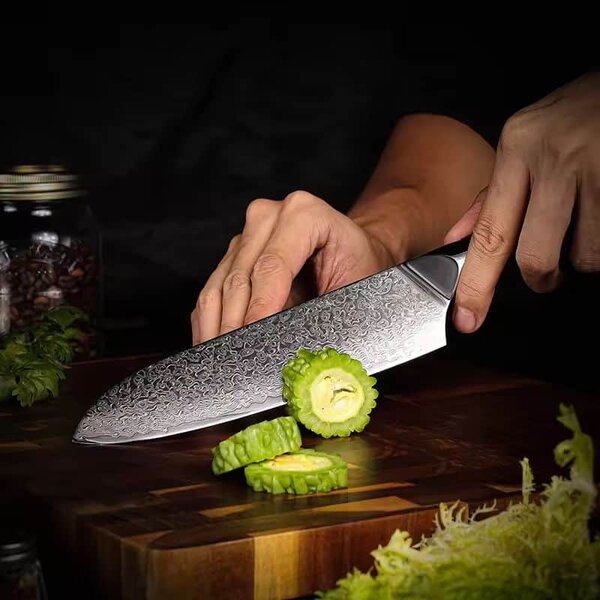 Santoku nůž z damaškové oceli SaKuRo G10 20,3 cm