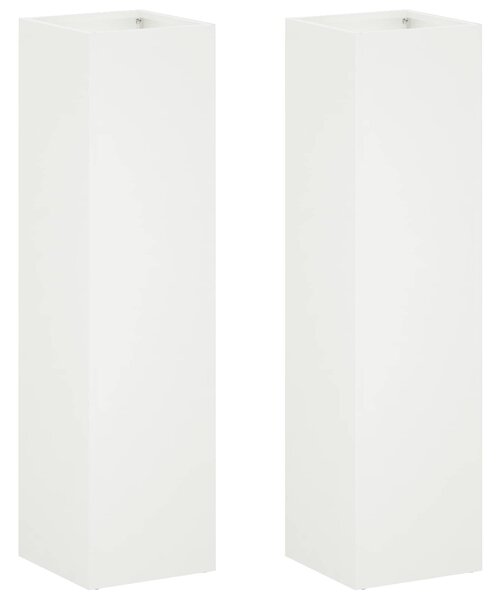 Zahradní pěstebník 2 ks Bílá 20 x 20 x 75 cm