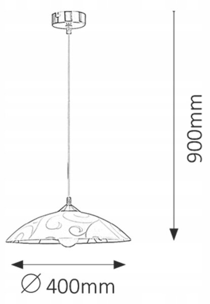 ZÁVĚSNÁ LAMPA HARMONY LUX RABALUX 1ŽÁROVKA 3856