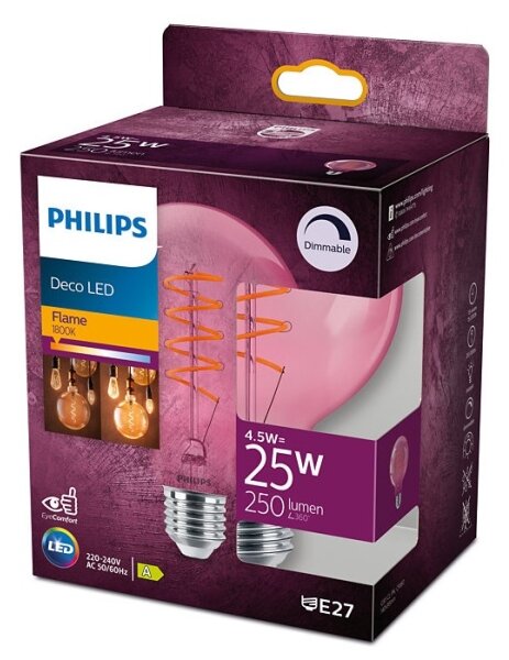 LED Stmívatelná žárovka DECO Philips G93 E27/4,5W/230V 1800K