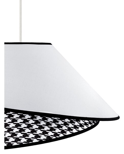 Duolla - Lustr na lanku COCO 1xE27/40W/230V pr. 50 cm bílá/černá