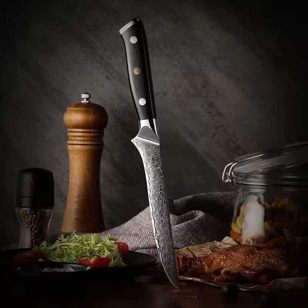 Vykošťovací nůž z damaškové oceli SaKuRo G10 14 cm