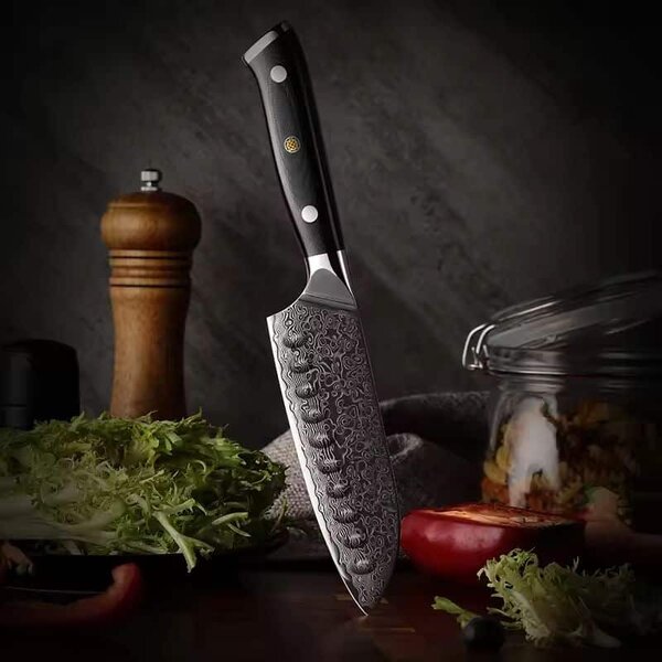 Santoku nůž z damaškové oceli SaKuRo G10 12,7 cm