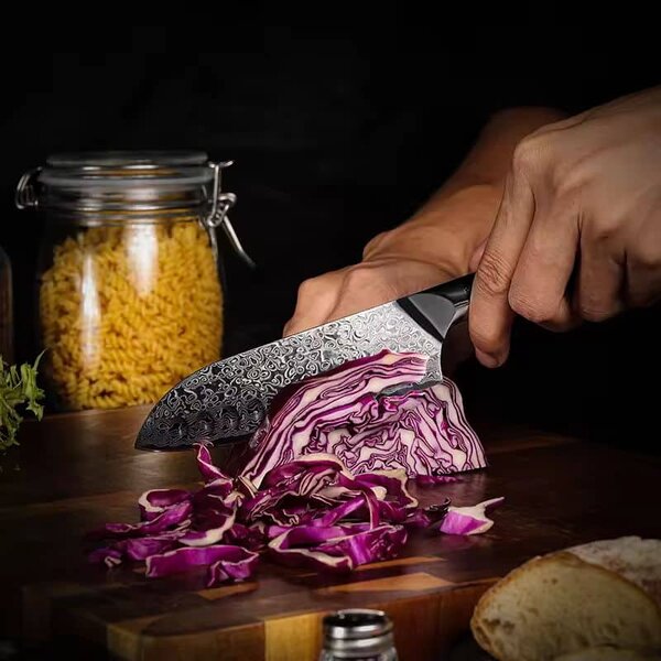 Santoku nůž z damaškové oceli SaKuRo G10 12,7 cm