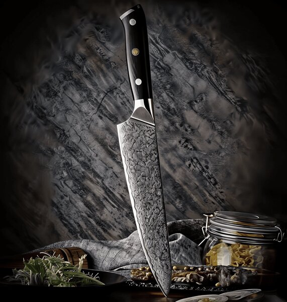 Šéfkuchařský nůž z damaškové oceli SaKuRo G10 20,3 cm