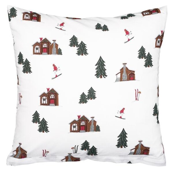 Povlak FLANEL chalets bílozelená 40 x 40 cm