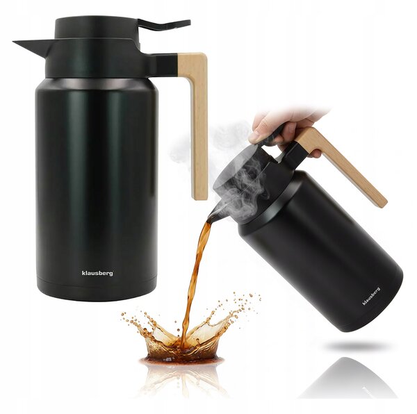 Klausberg Termoska na nápoje 2 l černý