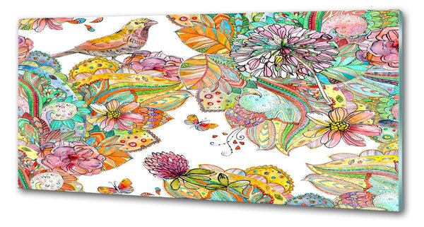 Panel do kuchyně Pták a ornamenty pksh-132565544