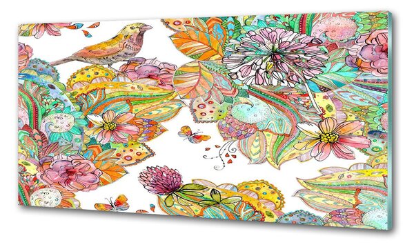 Panel do kuchyně Pták a ornamenty pksh-132565544
